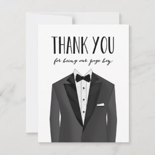 Tuxedo Thank You Page Boy Groomsman