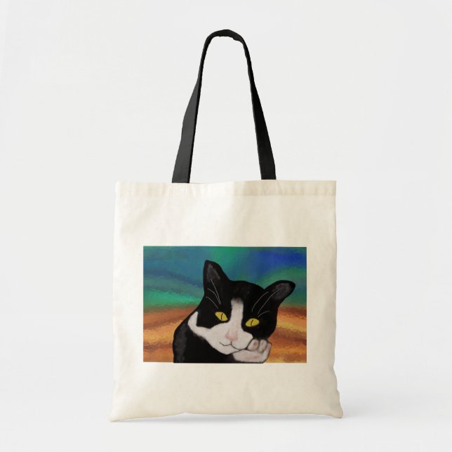 Tuxedo the Cat Canvas Bag (Front)