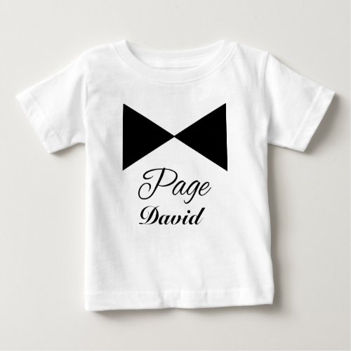 Tuxedo Tie Customizable  Page Boy Tshirt