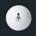 Tuxedo Top Hat Monogrammed Groomsman Golf Balls<br><div class="desc">Tuxedo Top Hat Monogrammed Groomsman Golf Balls. Create the perfect wedding or bachelor party gift. Personalize this design with your own text. Further customize this design by selecting the "customize further" link.</div>