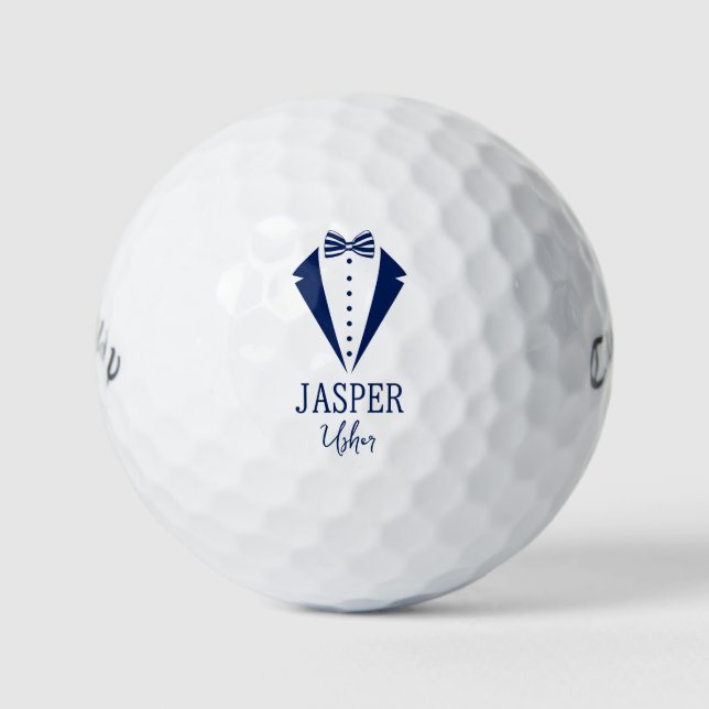 Tuxedo Usher Golf Balls (Front)