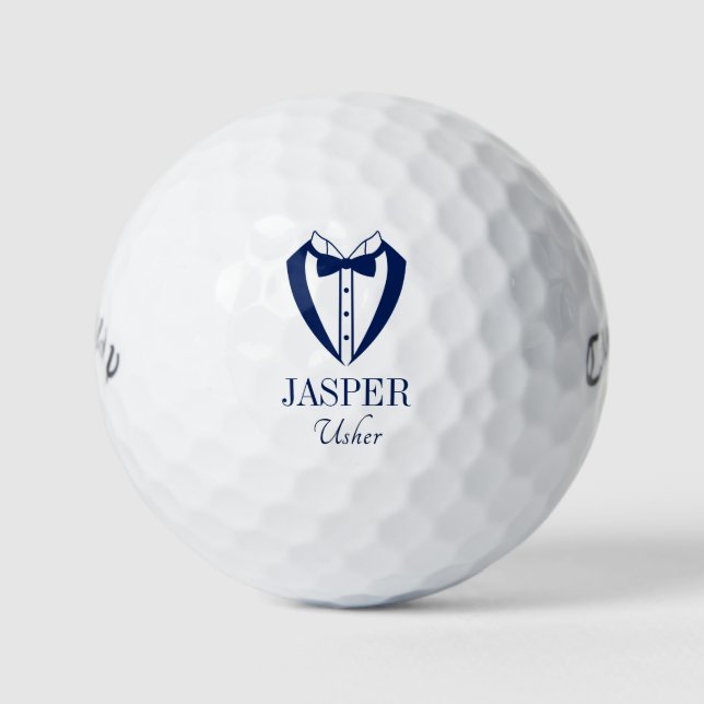 Tuxedo Usher Golf Balls (Front)