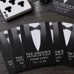 Tuxedo Wedding Bachelor Party Groomsmen Favor Playing Cards at Zazzle
