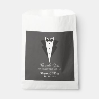 Tuxedo Wedding Favor Bags (black Grey) by CallaChic at Zazzle