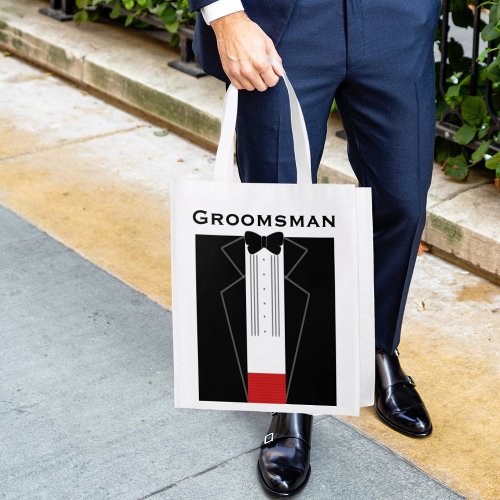 Tuxedo Wedding Groomsman Swag Bag