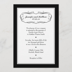 Tuxedo Wedding Invitation on Linen Paper