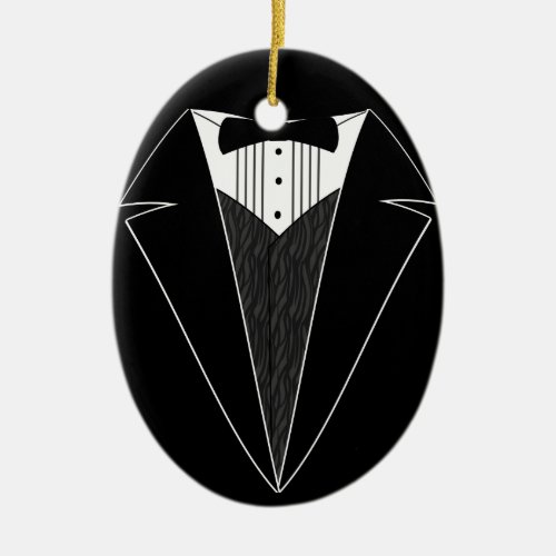 Tuxedo Wedding Personalized Christmas Ornament