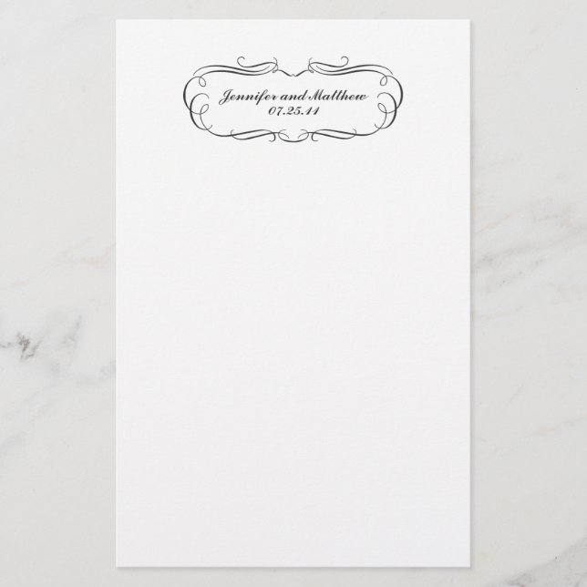 Tuxedo Wedding Stationery in Gray (Front)
