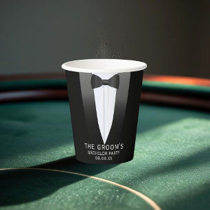 Tuxedo Wedding The Groom Bachelor Party Paper Cup