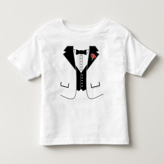 tuxedo -white jacket toddler t-shirt (Front)