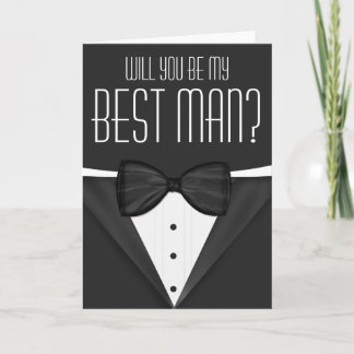 Tuxedo Will You Be My Best Man Wedding Invitation
