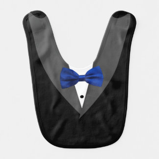 Tuxedo with bow tie baby bib