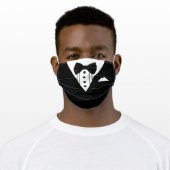 Tuxedo with Bow Tie Formal Adult Cloth Face Mask (Worn)