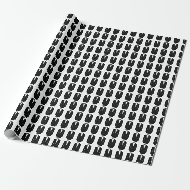 Tuxedo Wrapping Paper (Unrolled)