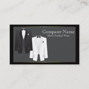 Tuxedos Men's Formal Wear Business Card