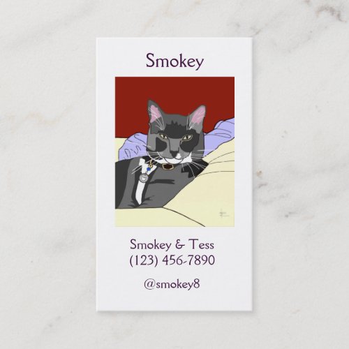 Tuxie Cat Business Cards