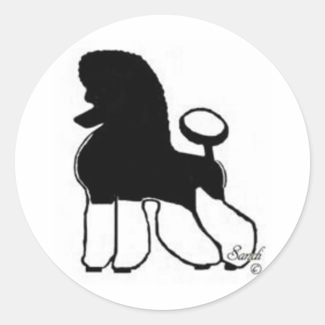 Tuxpoodle Classic Round Sticker (Front)