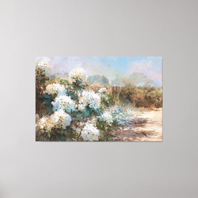 *~*  TV2  Art Beach Hydrangea Canvas Print (Front)