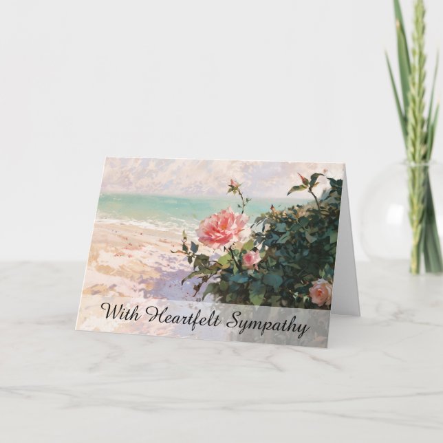 *~* TV2  Roses Beach  Sympathy Love Light Card (Front)