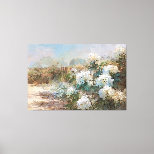 *~*  TV2 Sand Beach  Hydrangea art Canvas Print (Front)
