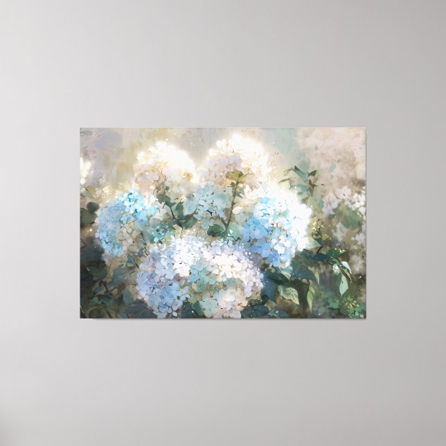 *~*  TV2 Soft Blue Hydrangea Canvas Print (Front)