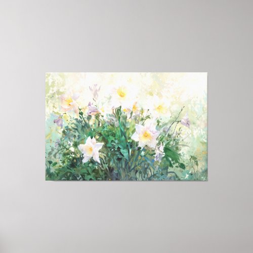  TV2 Spring Daffodils Stretched Canvas Print