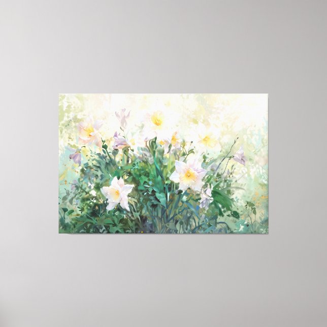*~* TV2 Spring Daffodils Stretched Canvas Print (Front)