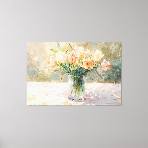   TV2 STILL TULIPS Stretched Canvas Print