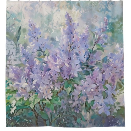  TV2 Vintage Painting Lavender Lilac Art Shower Curtain