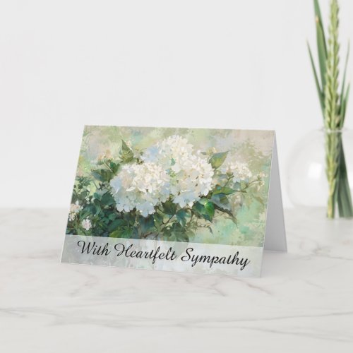  TV2 White Hydrangea Floral Sympathy Card