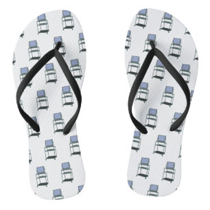 TV and VCR cart Classroom 80s 90s Funny School Flip Flops