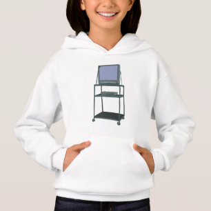 TV and VCR cart Classroom 80s 90s Funny School Hoodie