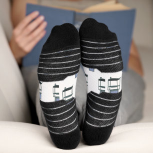 TV and VCR cart Classroom 80s 90s Funny School Soc Socks