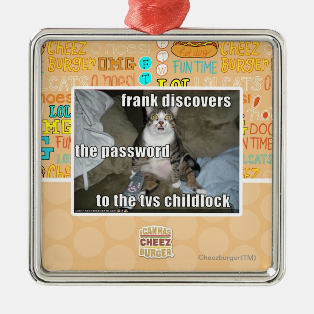 TV Childlock Metal Ornament (Front)