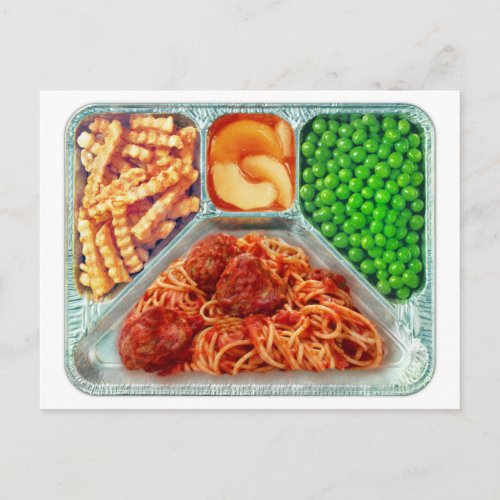 TV Dinner Spaghetti and Meatballs Postcard