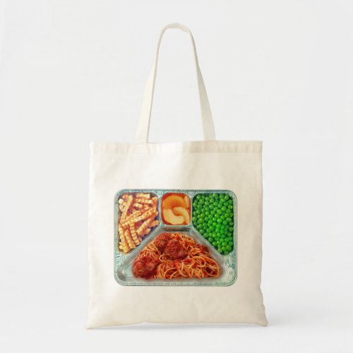 TV Dinner Spaghetti and Meatballs Tote Bag