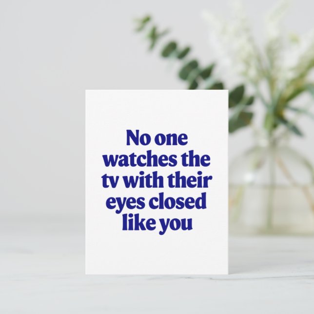 TV Joke Father's Day  Dad Joke Husband Gift Holiday Card (Standing Front)