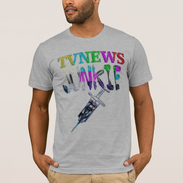 TV News Junkie T-Shirt (Front)