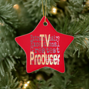 TV Producer Extraordinaire Ceramic Ornament
