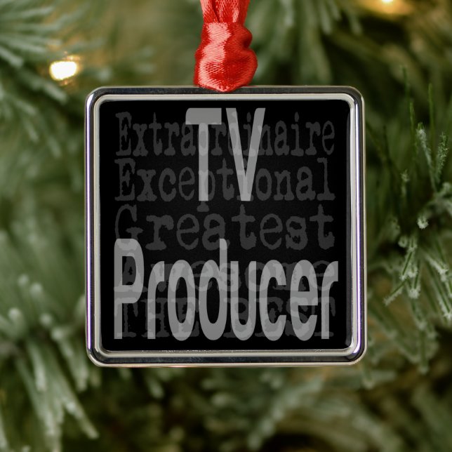 TV Producer Extraordinaire Metal Ornament (Tree)