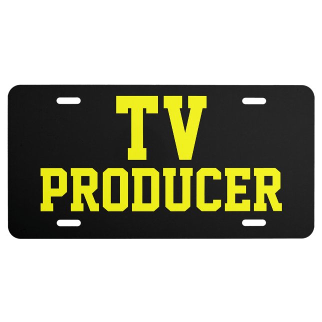TV PRODUCER LICENSE PLATE (Front)