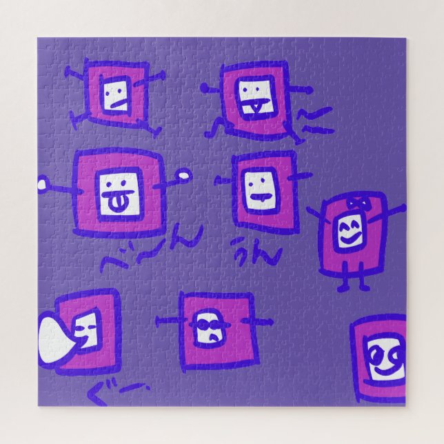 TV　purple　pink　Japan Jigsaw Puzzle (Vertical)