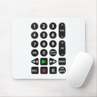 TV Remote with VCR Button Mouse Pad