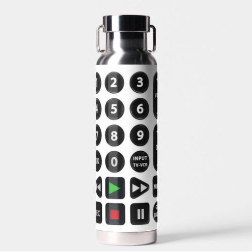 TV Remote with VCR Button  Water Bottle
