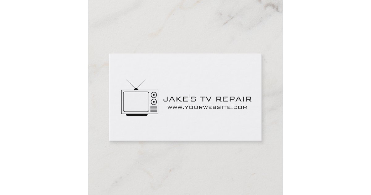 TV Repair Business Card Zazzle