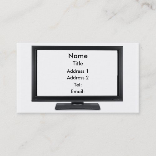 TV Screen-01 Business Card Templates