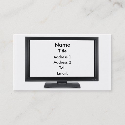 Customizable TV Screen-01 Business Card Templates