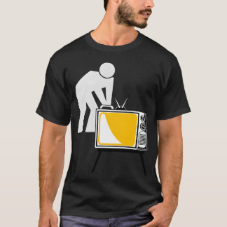 TV show the person holding the television tshirt g