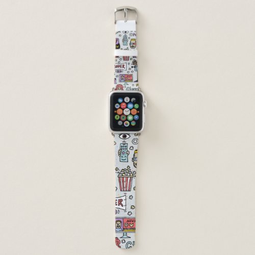 TV Shows Series and Movies Funny Doodle vintage s Apple Watch Band