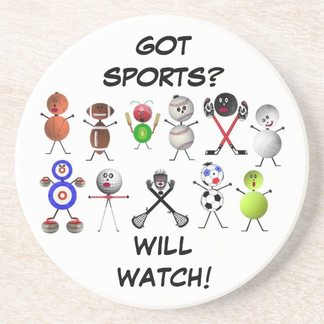 TV Sports Fanatic Coaster (Front)